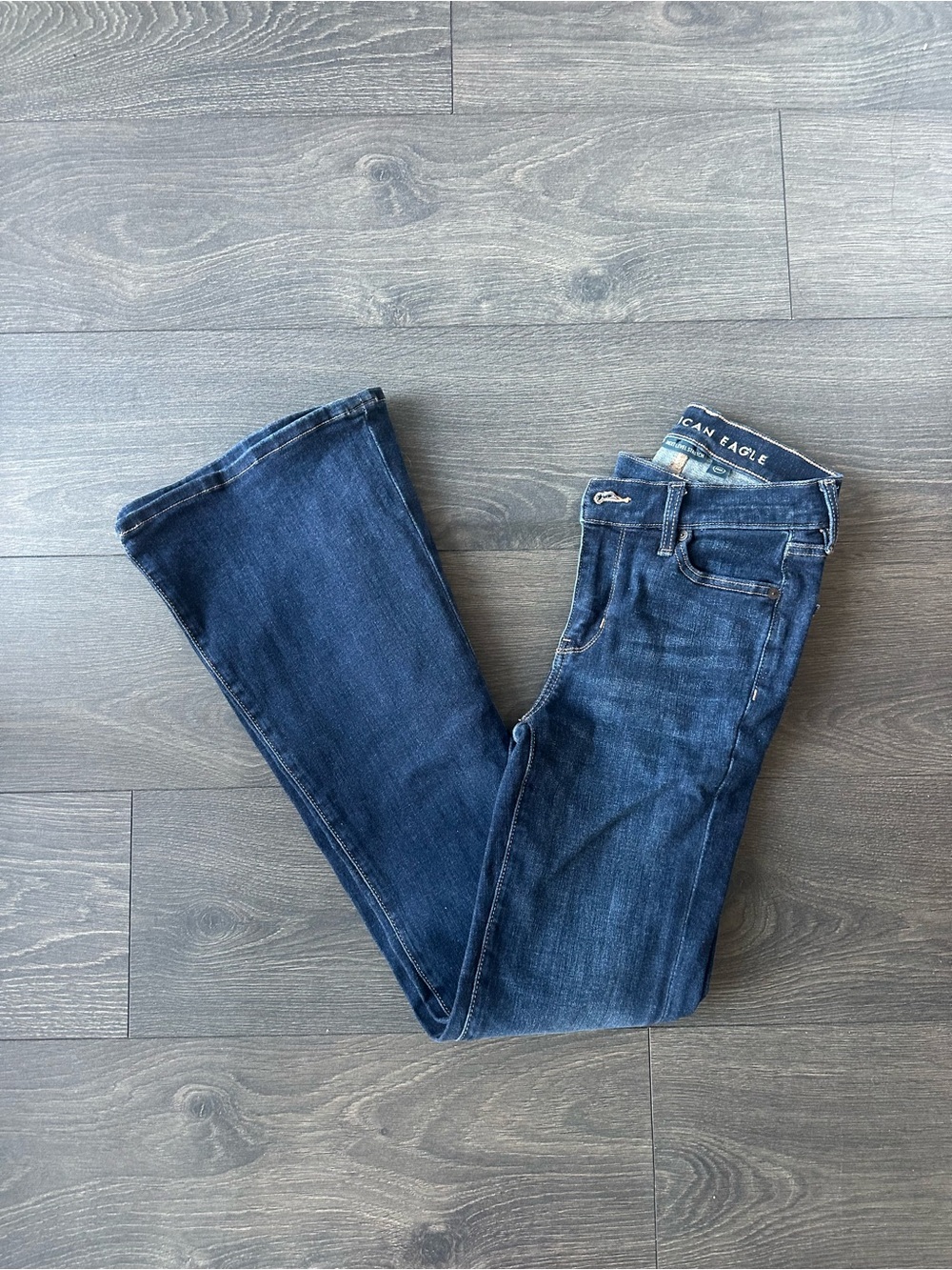 American Eagle Outfitters Women's Dark Blue Bootcut Jeans